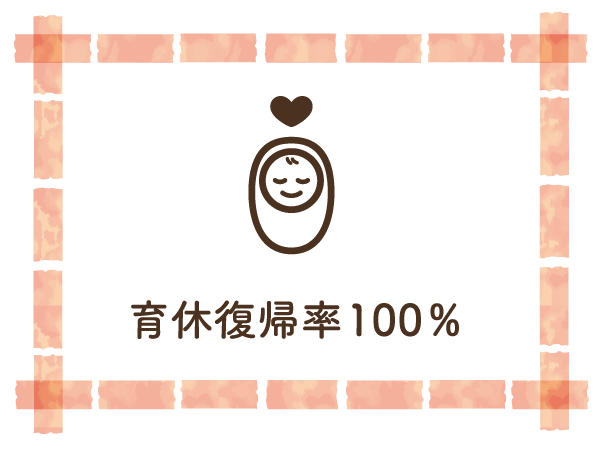 育休復帰率100%
